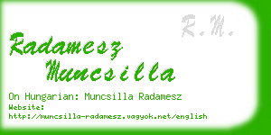 radamesz muncsilla business card